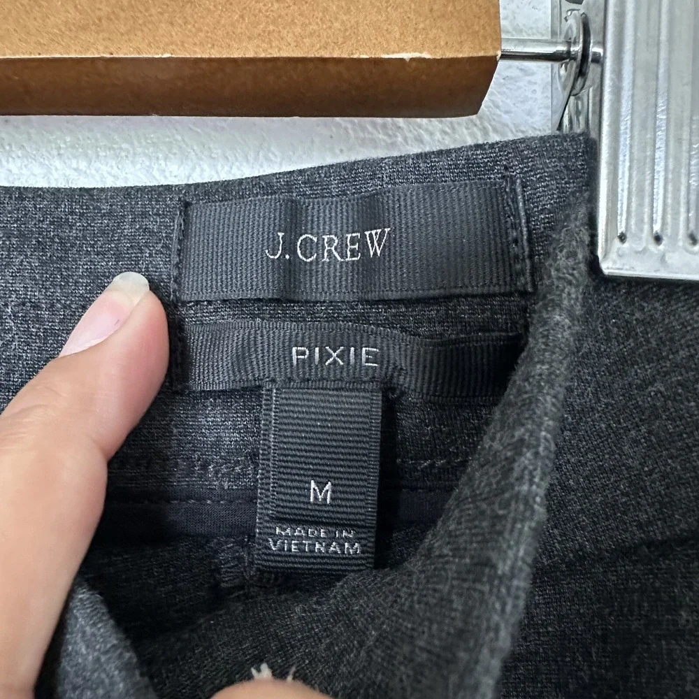 J Crew Pixie Pants Womens M Charcoal Gray‎ Slim Fit Stretch Ankle Pants